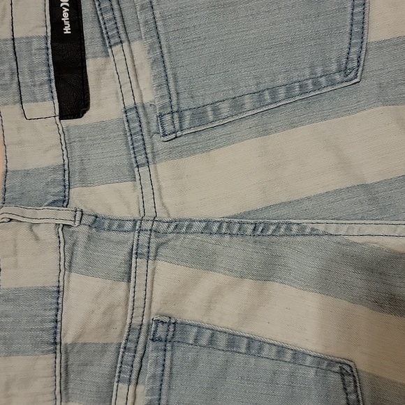Bundle 2 Pairs Hurley Denim Striped Shorts - Picture 6 of 7